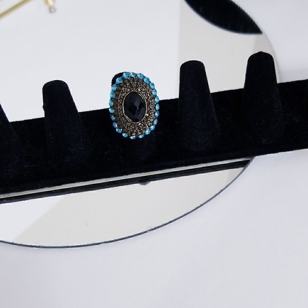 Vintage Adjustable Large faced cocktail ring